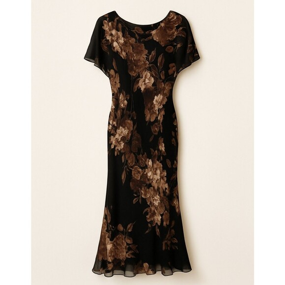 Newport News Dresses & Skirts - Vintage Newport News Women’s Floral Beaded Dress Size 6. 90s Y2K